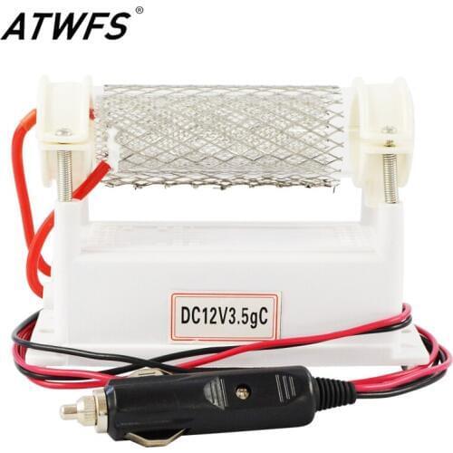 12V 3.5g Car Charger Ozone Generator Air Purifier Quartz Tube, Air Ozonator Stainless Steel Electrode Ozonizer Cleaner