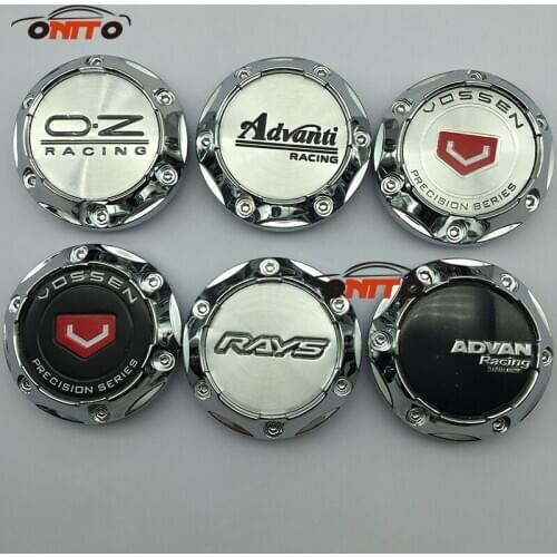 Auto accessories 4pcs/set 65mm Car Wheel Center Cap Hub Cap for ADVAN OZ Advanti VOSSEN RAYS logo car emblem badge cover