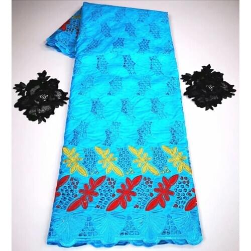 Bazin riche fabric brode brocade 2020 high quality cotton dry embroidery basin brode with lace ribbon for wedding 5yards