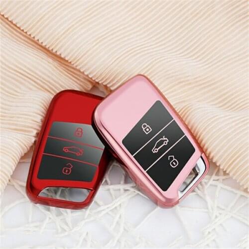 TPU Car key Case Cover High Quality For Volkswagen VW Magotan Passat B8 Golf For Skoda Superb A7 Car Accessories Goods