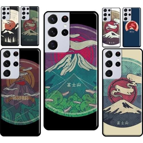 Japanese art Mount Fuji Phone Case For Samsung Galaxy S8 S9 S10 Plus S20 FE Note 10 Plus Note 20 Ultra S21 Coque