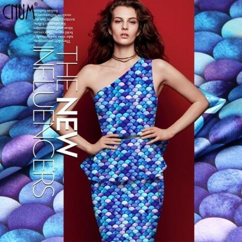 CNUM SP603 Pure Silk/Tears of Mermaid/Silk Fabric 93% Silk 7% Spandex Elastic/ Width 1.29yd Thickness 19mm