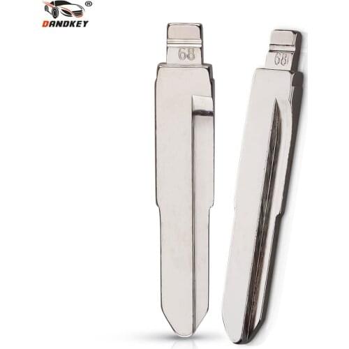 Dandkey Metal Blank Uncut Flip KD Remote Key Blade Type #68 For SOUEAST Lioncel V3 Key Blade NO. 68 Fob Replacement