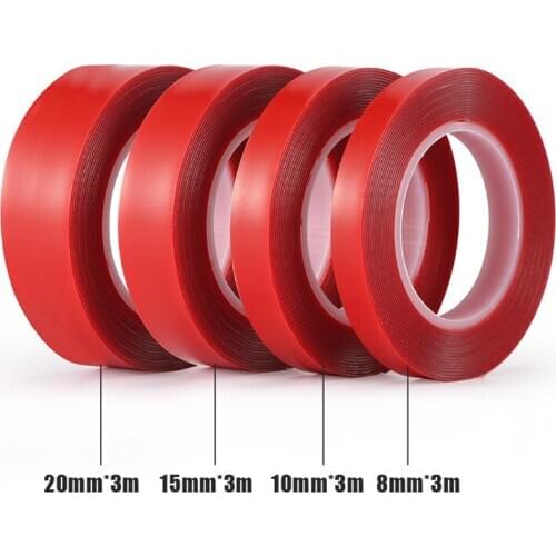 3M 5/6/8/10/12/15mm Double Sided Adhesive Strong Transparent Acrylic No Traces Reusable Waterproof Tape Cleanable Sticker