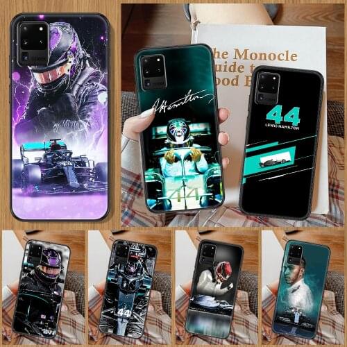 F1 Lewis Hamilton 44 Phone case For Samsung Galaxy Note 4 8 9 10 20 S8 S9 S10 S10E S20 Plus UITRA Ultra black trend waterproof