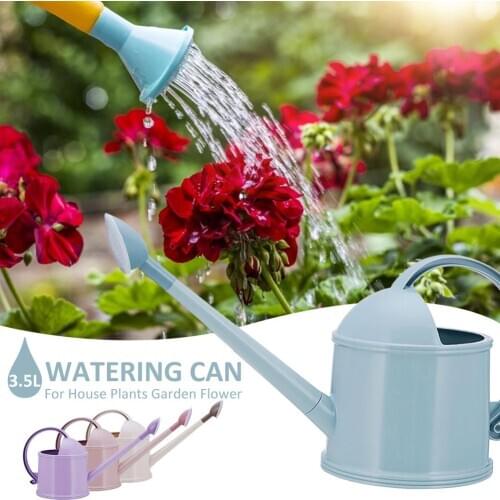 3.5L Watering Can Long Mouth Design Durable Plastic Water Can Kettle With Large Capacity For House Plants Garden Flower