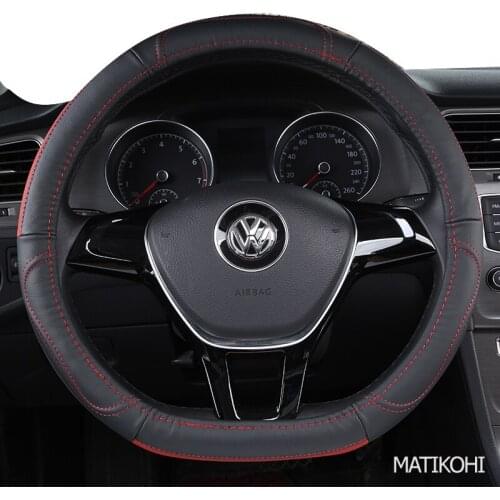 MATIKOHI Carbon Fiber Leather Car Steering Wheel Cover For Isuzu D Max Trooper Rodeo Mux Ertiga APV Ignis Edition SX4