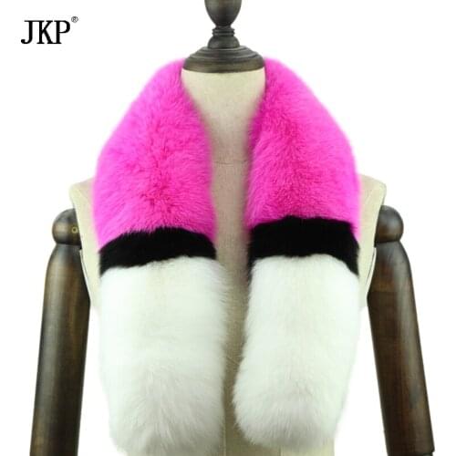 Fashion Real Fox Fur Collar Women 100% Natural Fox Fur Scarf Winter Warm Fur Collar Scarves Multicolor