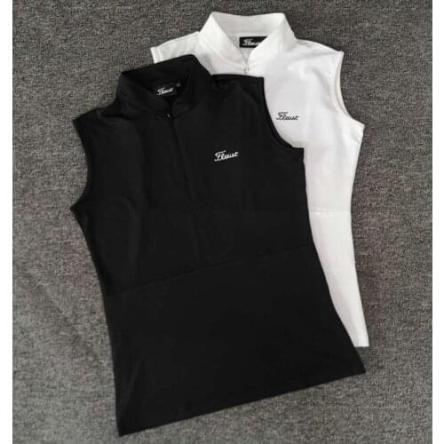 New Golf Sleeveless Shirt Thin Quick-drying Elastic Collar Golf Short Sleeves Vest