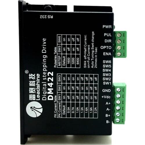 Original Leadshine Stepper Drive 2 phase 0.5~2.2A 18~40VDC Matching Nema14 15 17 Motor DM422