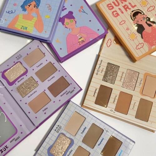 6 Colors Eyeshadow Palette Highlight Shimmering Naturally Long Lasting No Smudging Eye Shadow SK88