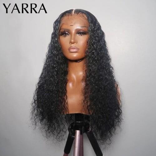 Kinky Curly Human Hair Lace Front Wig Brazilian180% Density 4x4 Lace Closure Wig Curl Lace Frontal Womens Long Wigs Yarra