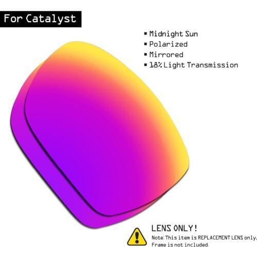 SmartVLT Polarized Sunglasses Replacement Lenses for Oakley Catalyst - Midnight Sun