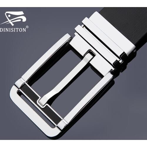 DINISITON New Style Belts For Male High Quality Genuine Leather Strap Pin Buckle Luxury belts Brand Man Casual Dropshipping