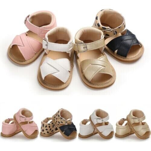 Summer Baby Kid Boy Girl Sandals Prewalker Newborn Leather Soft Sole Crib Shoes