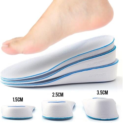 Men Women Increase Height High Full Insoles Memory Foam Shoe Cushion Pads 1.5cm/2.5cm/3.5cm