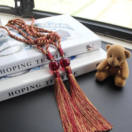 XWL 2Pcs Curtain Tassel Brush Tieback Hanging Ball Straps Lashing Bind Ropes Belt Curtain Accessories Clasp Tiebacks Decor
