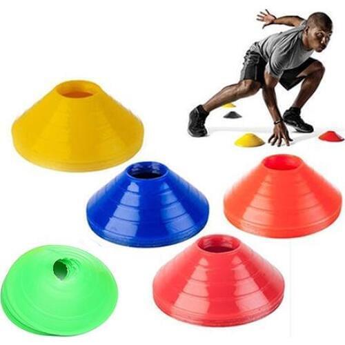 10Pcs High Quality Soccer Training Sign Dish Pressure Resistant Cones Marker Discs Marker Bucket PVC Sports Accessories