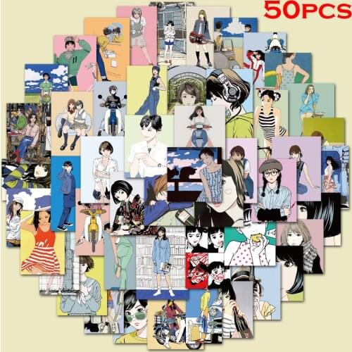 50PCS Hisashi Eguchi series Stickers Waterproof Classic Toy Stickers Car Bike Travel Luggage Phone Guitar Laptop Fridge Decal