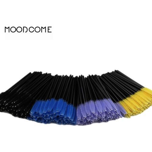 50PCS/set Eyelashes Brush Eyelashes Extension Tools Mascara Wands Applicator Spoolers Eyelashes Disposable Micro Make Up Tools