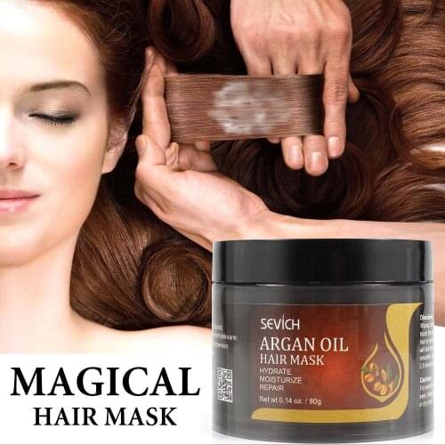Argan Oil Keratin Hair & Scalp Treatment Deep Hair Care Mask Moisturize Hair Treatment Mask Repair Damage Hair Root 80g