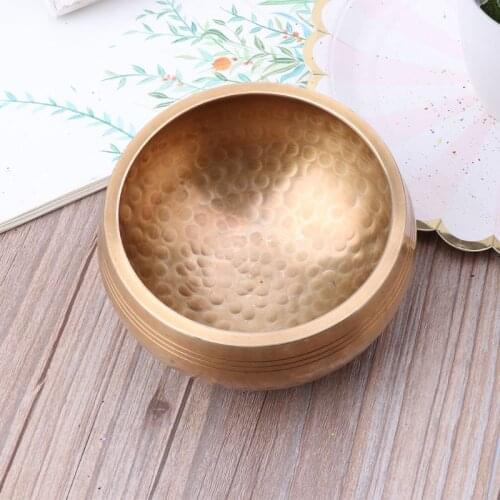 Dropship Tibetan Buddhism Singing Bowl Hand Hammered Yoga Copper Chakra Meditation Gift