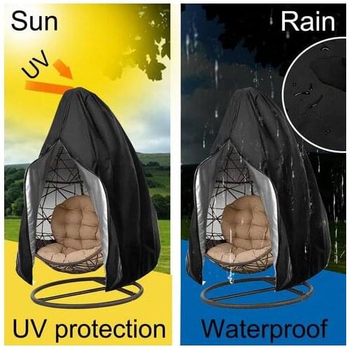 Waterproof Patio Chair Cover Egg Swing Chair Dust Cover Protector With Zipper Protective Case Outdoor Hanging Egg Chair Cover
