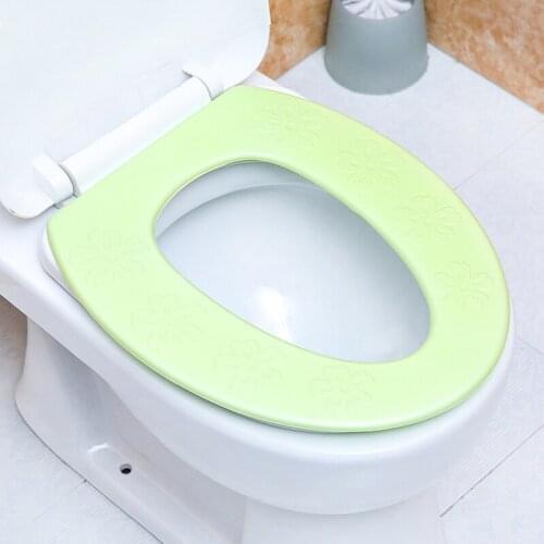 Toilet Seat Cover Waterproof EVA Toilet Seat Mat Reusable Warm Soft Pad Bathroom can CSV