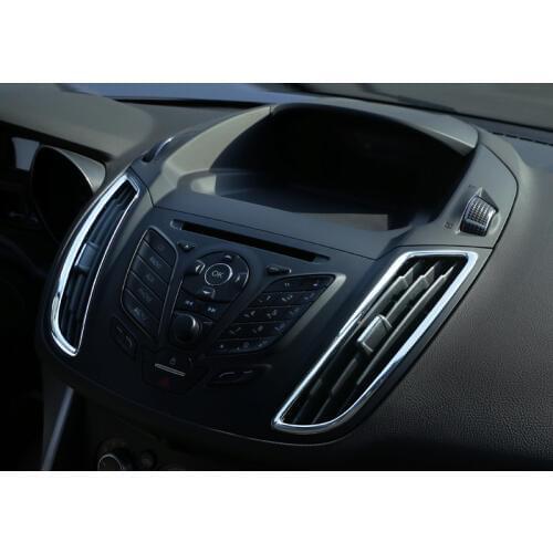 For Ford Kuga Escape 2017 2018 ABS Air Vent Outlet Cover Trim Car A/C Air-condition Wind Out styling stickers accessories