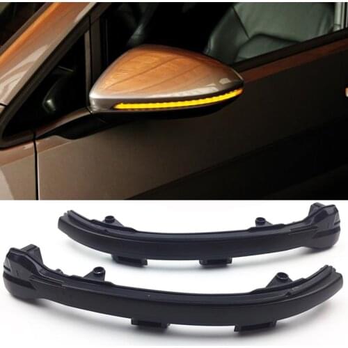 For VW GTI Golf 7 LED Dynamic Smoked Scroll Turn Signal GTD MK7 7.5 Rline GTE Light Side Mirror Indicator Sequential flowing