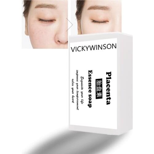 Placenta essence handmade Soap 50g Amino acid soaps Essential oil soap oil control cleansing mite removal soap for face and bath