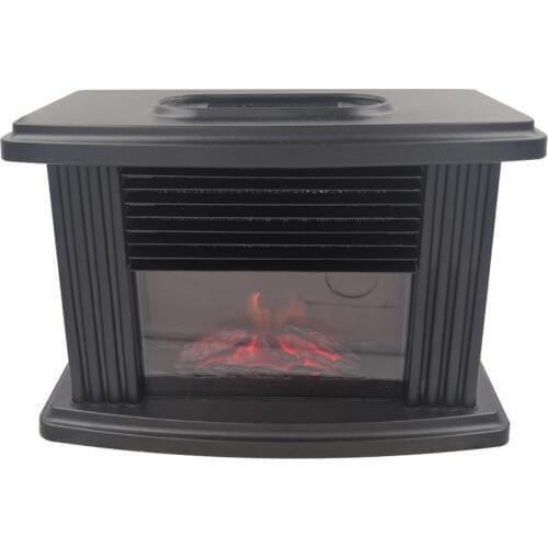 Electric Fireplace Heater Remote Control Tabletop Warmer Simulation Flame Heating Portable Mantelpiece Room Office Heating EU