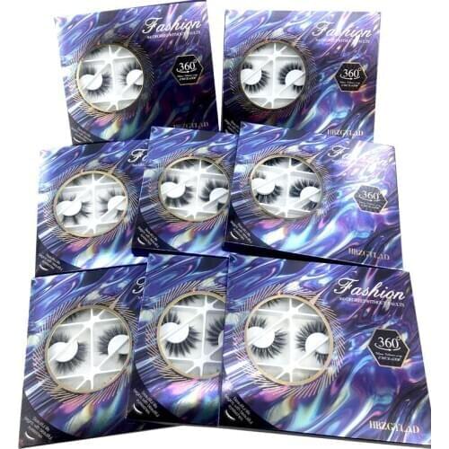 HBZGTLAD 2020 New 1box eylashes mink false lashes 9 pairs lashes mink eyelashes natrual makeup 3d maquiagem