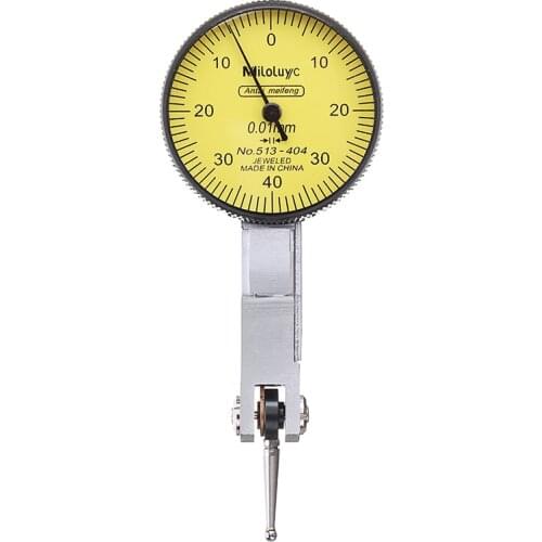 1pc Dial Gauge Test Indicator 10cm*6cm*3.5cm Precision Metric with Dovetail Rails Mount 0-40-0 0.01mm Measurement Tools Mayitr