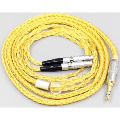 LN007370 16 Core OCC Gold Plated Braided Earphone Cable For Ultrasone Veritas Jubilee 25E 15 Edition ED 8EX ED15 Headphone