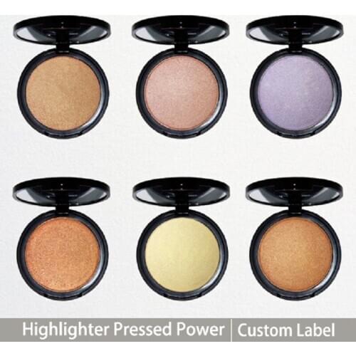 Makeup Face Bronzer Pressed Powder Highlighter Brighten Concealer Contour Shimmer Glow Pigmented Highlight Mirror Custom Label