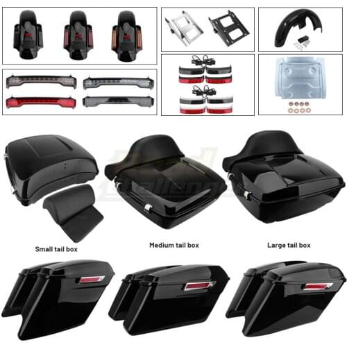 Motorcycle Tour Pack Tail Light Mounting Rack Fender Extension Fascia Base Plate Hard Saddle Bags Side Luggage Bag Backrest Pad