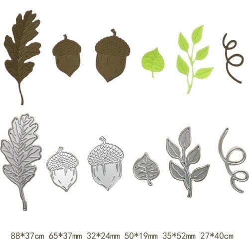 New6pcs Leaves Metal Die CUT Cutting Decorative DIY Embossing Scrapbooking Collect Craft Create Stamps Diy Card Stencil