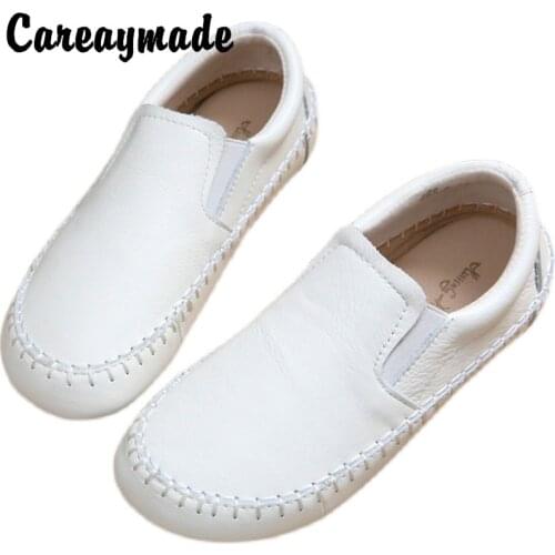 Careaymade-New comfortable artistic Genuine leather single shoes,simple Japanese womens shoes,casual Mori womens shoes