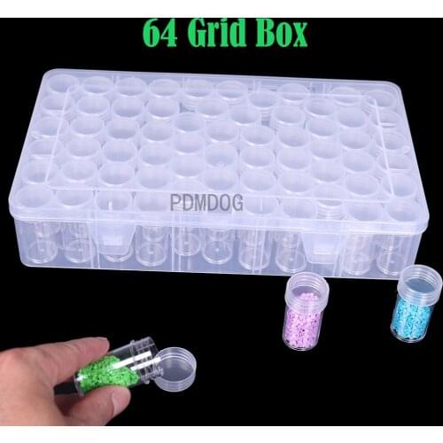 NEW 64/56 Bottles Diamond Painting Storage Box, Portable Bead Storage Box 60pcs Container Diamond Painting Accessories