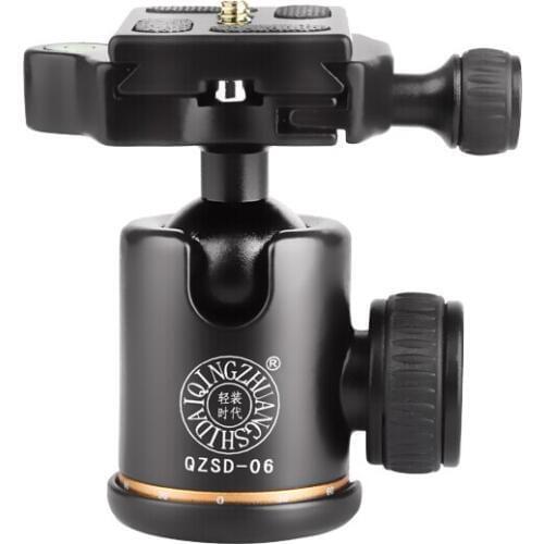 QZSD Q06 professional Camera Tripod Head Ball Head Aluminum with Quick Release Plate 1/4" Screw Max Load 8kg Tripod Head ball