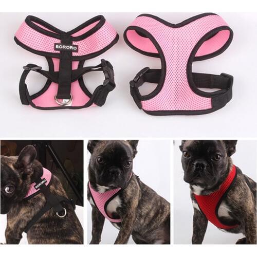 Adjustable Soft Breathable Dog Cat Pet Puppy Dog Harness Nylon Mesh Vest Harness For Small Medium Large DogDog Accessories