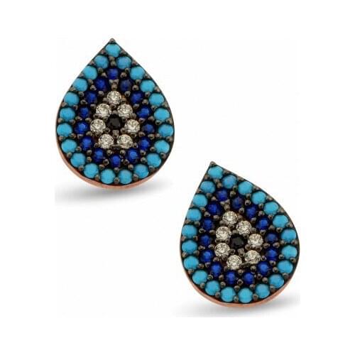 Argentum Concept-Luminous Evil Eye Silver Earrings