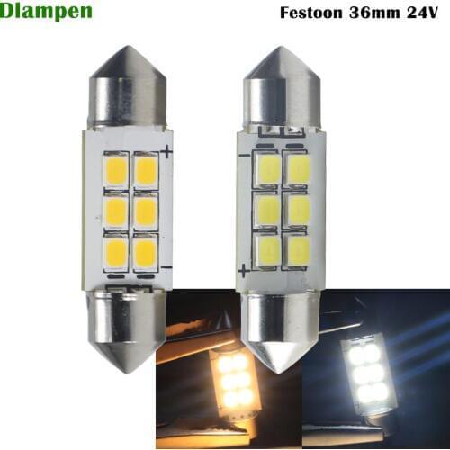 Super 1W 24v festoon 36mm C5W canbus truck bus led car light 24 volt 2835 6 leds Auto Interior Doom Lamp Reading License bulb