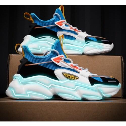 Trendy Chunky Sneakers For Men Breathable Running Shoes High Quality Antiskid Damping Sports Shoes Outdoor Light Jogging Shoes