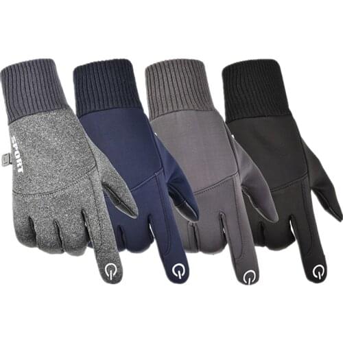 Cycling Winter Gloves Bicycle Warm Gloves Waterproof Bike Skiing Hiking Motorcycle Touchscreen Full Finger Riding Cycling Gloves