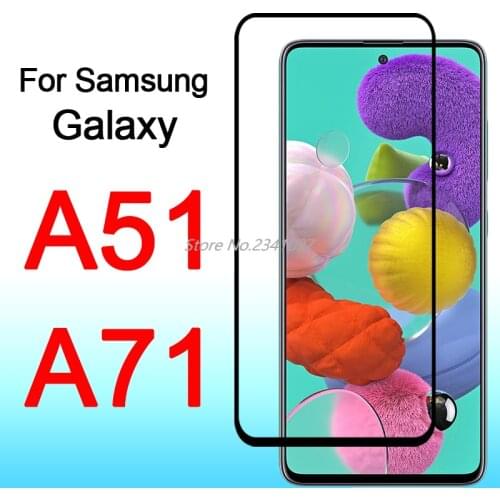 A71 a51 protective glass on for Samsung Galaxy a 51 71 Screen Protector A515 A715F 51a 71a armor Tempered Glas sheet safety film