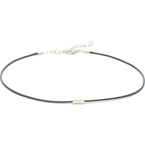 1PC Korea Simple Black Short Chokers Necklaces for Women Female Heart Bead Collar Chain Necklace Girl Party N38