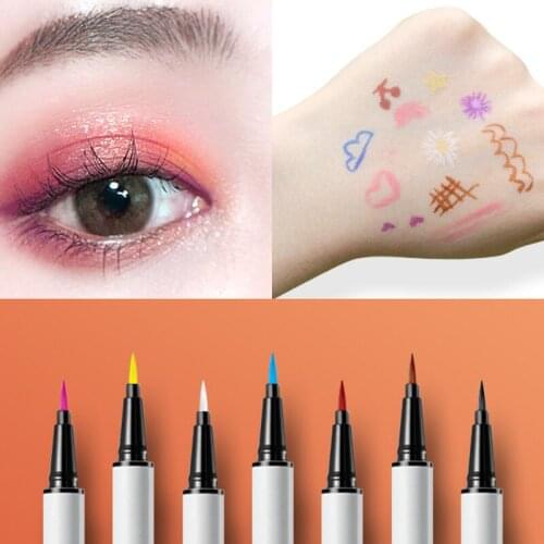 Liquid Eyeliner Pen Colorful Matte Waterproof Quick-drying Long Lasting Sexy Charming Sequins Beauty Makeup Eye Liner