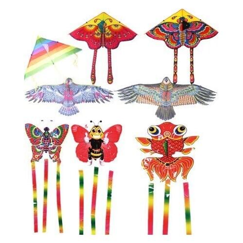 Eagle Kite Bee Goldfish Butterfly Kite Children Flying Kites Windsock Outdoor Toys Garden Toys For Kids Gift